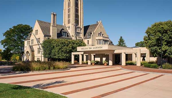 exterior of the Memorial Art Gallery building and main entrance